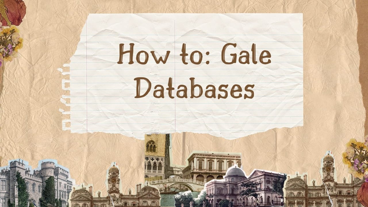 How to: Gale Databases