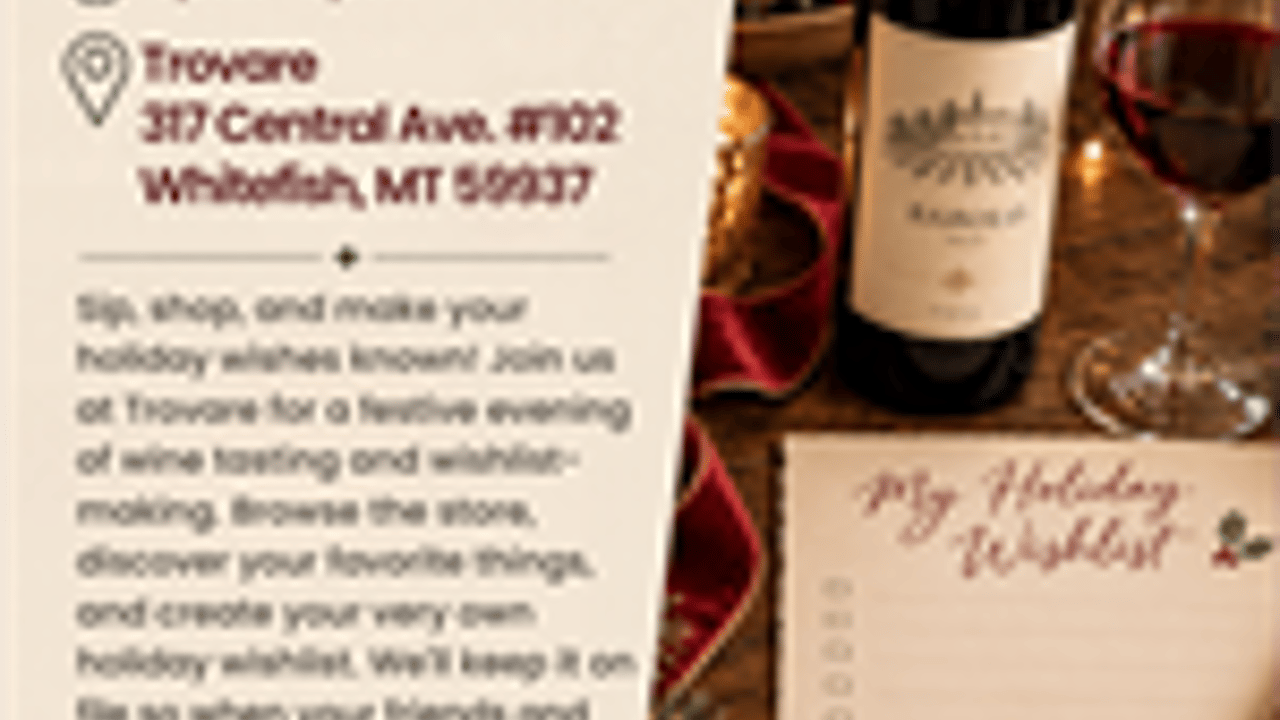 Wine and Wishlists at Trovare