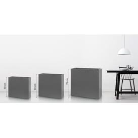 Slika 95.022 Visoka, duguljasta posuda pravokutnog oblika - antracit