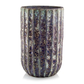 Picture of 76.519 Visoka posuda okruglog oblika - tirkizna/smeđa