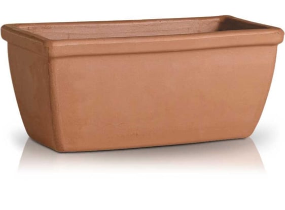 Slika 87.601 Duguljasta posuda "Liscia" okruglog oblika sa rubom - terakota