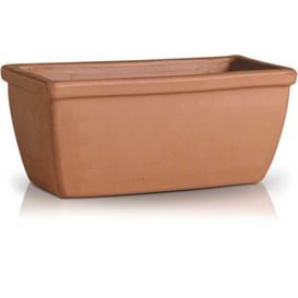 Slika 87.601 Duguljasta posuda "Liscia" okruglog oblika sa rubom - terakota