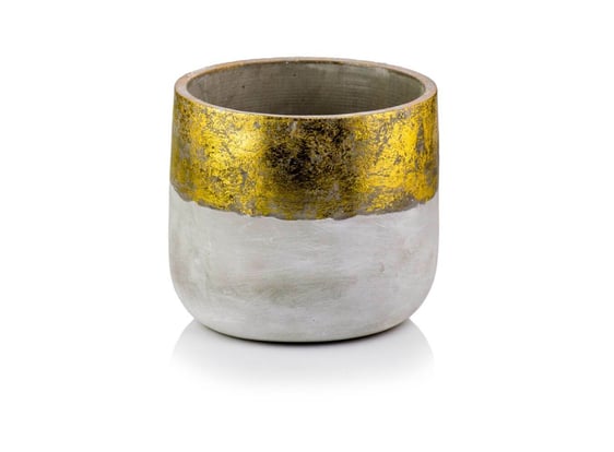 Slika 05.325.13 Posuda okruglog oblika  -siva/zlatna