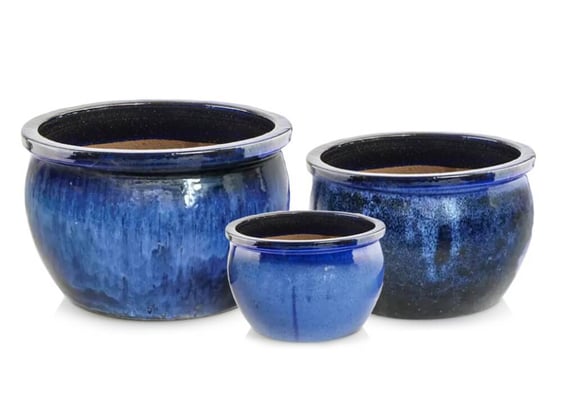 Picture of 75.421. 26/36/46 Set od tri niske posude okruglog oblika - kobalt