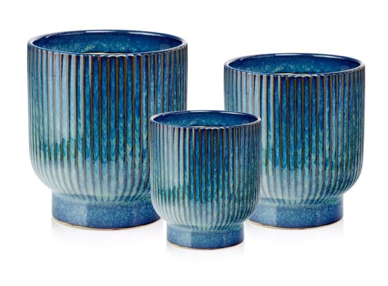 Slika 01.518. 24/27/30 Set od tri posude okruglog oblika - plava