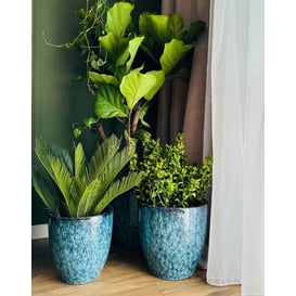 Slika 01.519. 26/31/38 Set od tri posude okruglog oblika - plava