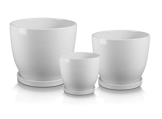Picture of 01.001. 26/31/38 Set od tri posude okruglog oblika sa podlogom - bijela