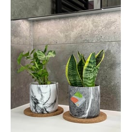 Slika 02.752.13 Posuda okruglog oblika - mramono crna 