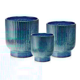 Slika 01.518. 24/27/30 Set od tri posude okruglog oblika - plava