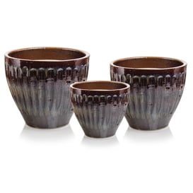 Picture of 79.015.25/30/37 Set od tri posude - smeđa