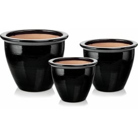 Slika 79.304. 27/31/38 Set od tri posude - crna