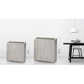 Slika 88.040.92 Visoka, izdužena posuda pravokitnog oblika - siva