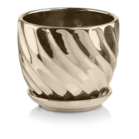 Slika 43.048 Posuda okruglog oblika sa podlogom - zlatna