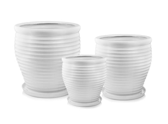 Picture of 01.509. 43/47/51 (A) Set od tri posude okruglog oblika sa podlogom - bijela