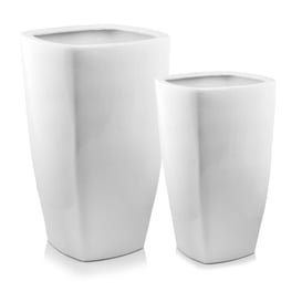 Slika 01.501. 57/61 Set od dvije posude četvrtastog oblika - bijela