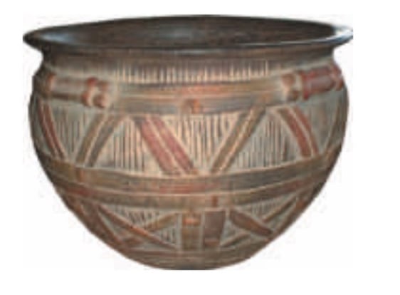 Slika 80.003. 19/25/30/38 Posuda od pečene keramike, obojana