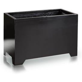 Slika 95.038 Velika, duguljasta posuda pravokutnog oblika sa nogama - crna