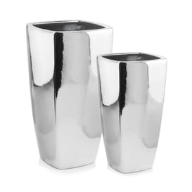 Slika 01.506. 57/61 Set od dvije posude četvrtastog oblika - srebrna