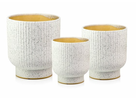 Picture of 01.517. 24/27/30 Set od tri posude okruglog oblika - bijela (teraco)