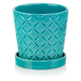 Slika 15.016.15 Posuda okruglog oblika sa podmetačem - tirkizna