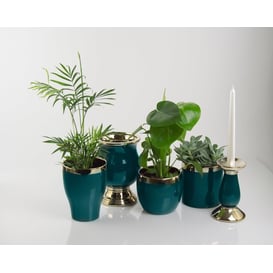 Picture of 31.137.21 Posuda u obliku amfore - zlatna/zelena