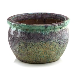 Slika 76.518.50 Niska posuda okruglog oblika - tirkizna/smeđa