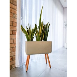 Slika 88.050.50 Velika posuda pravokutnog oblika sa drvenim nogama