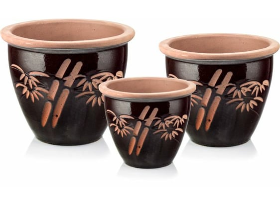 Slika 79.303. 27/31/38 Set od tri posude - smeđa