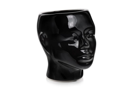 Slika Posuda u obliku glave – crna
