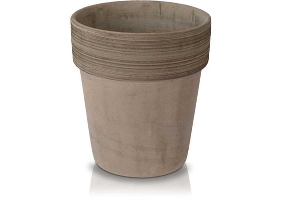 Slika 87.205.35 Posuda "Alto" okruglog oblika sa rebrastim rubom - siva