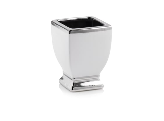 Slika 31.087.15 Posuda četvrtastog oblika - bijela/srebrna