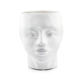 Slika Posuda u obliku glave – bijela