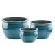 Slika 75.422. 26/36/46 Set od tri niske posude okruglog oblika - tirkizna