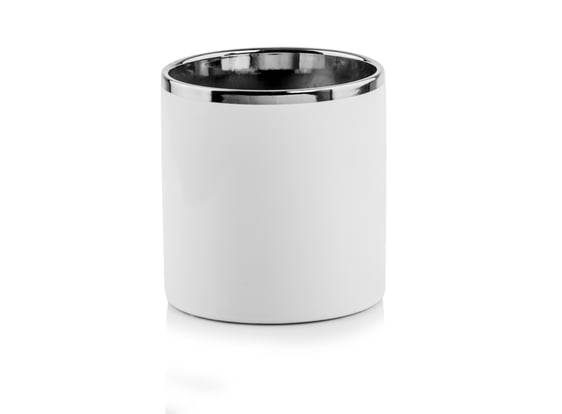 Slika 31.072 Posuda okruglog oblika - bijela/srebrna