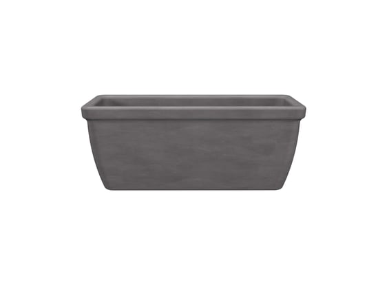 Slika 87.603 Duguljasta posuda "Liscia" okruglog oblika sa rubom - siva