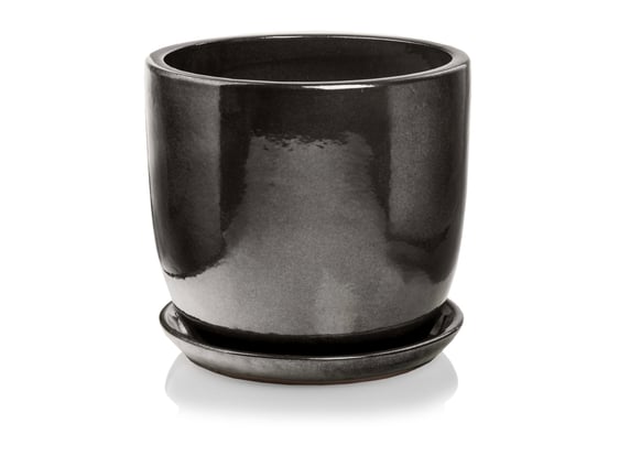 Slika 28.001 Posuda okruglog oblika sa podlogom - crna