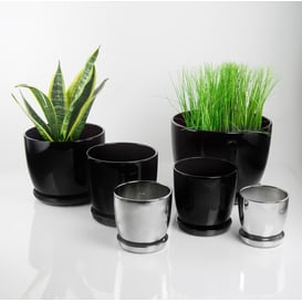 Slika 15.009. 15/20 Par posuda okruglog oblika - srebrna