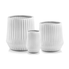 Slika 01.503. 34/38/42 Set od tri posude okruglog oblika - bijela