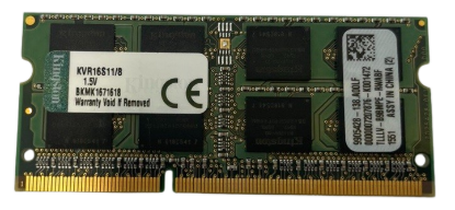 Slika Kingston 8GB DDR3 1600MHz SO-DIMM KVR16S11/8