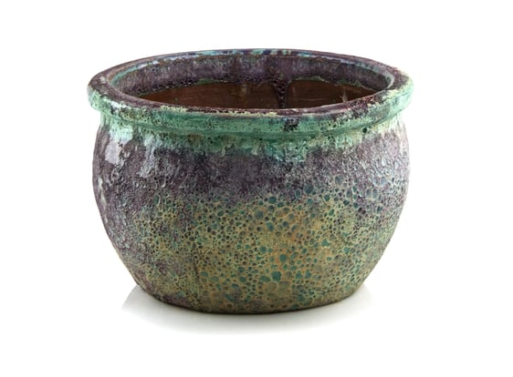 Slika 76.518 Niska posuda okruglog oblika - tirkizna/smeđa