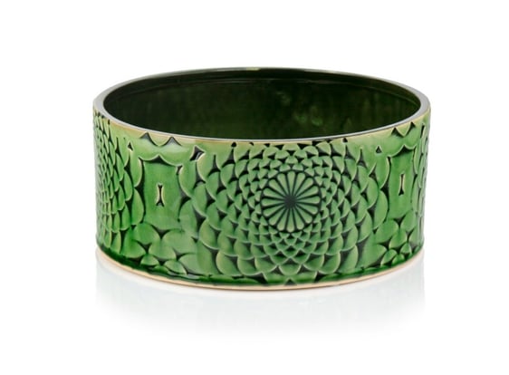 Slika 07.136.28 Niska posuda okruglog oblika - tamno zelena