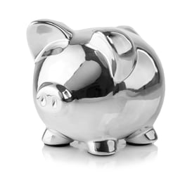 Slika 09.106 Kasica prasica - srebrna 