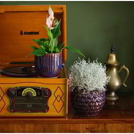 Slika 05.335.14 Posuda okruglog oblika - plavo smeđa