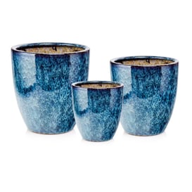 Slika 01.519. 26/31/38 Set od tri posude okruglog oblika - plava