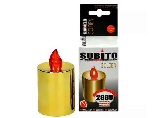 Slika LED svijeća Subito  GOLDEN - crveni plamen
