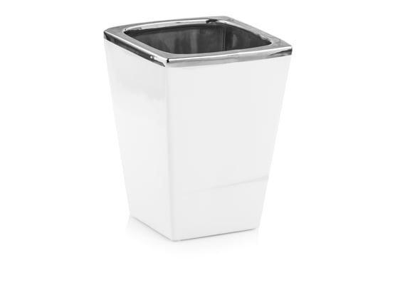 Slika 31.041 Posuda četvrtastog oblika - bijela/srebrna