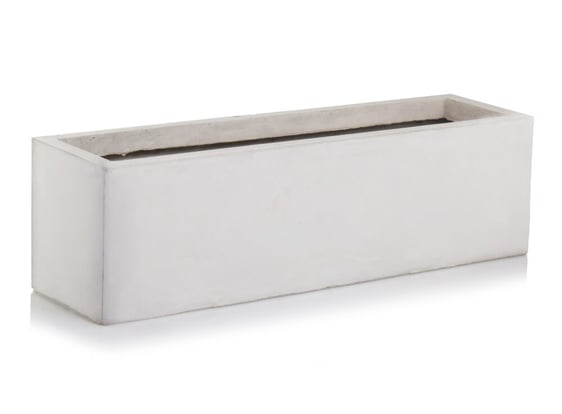 Slika 88.062 Izdužena posuda pravokutnog oblika - siva (prirodni beton)