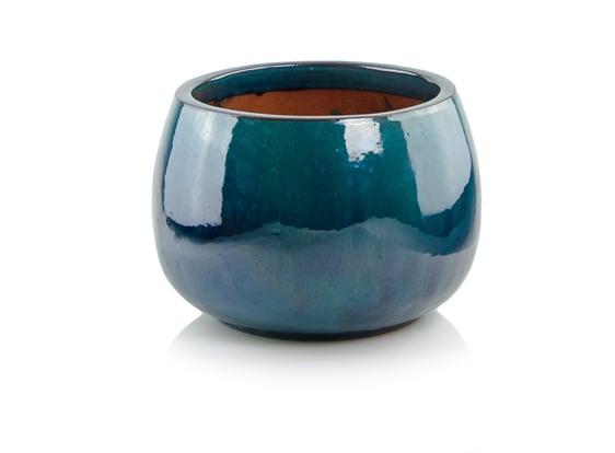 Slika 28.039 Velika posuda u obliku ispupčene zdjele - tirkizna