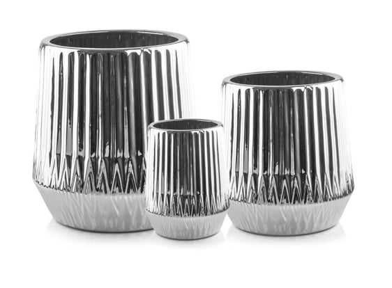 Picture of 01.508. 34/38/42 Set od tri posude okruglog oblika - srebrna