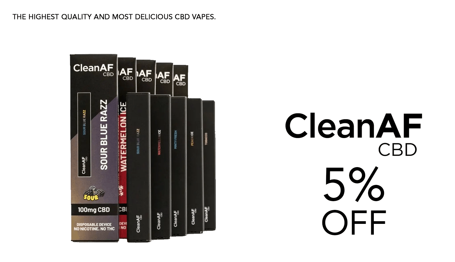 CleanAf CBD Vape Coupon Code Offer Website